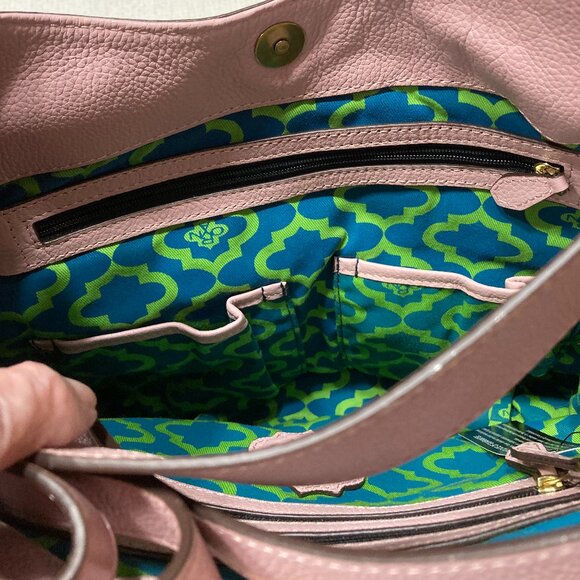 NWT Pale Pink Leather orYany Crossbody/ Satchel - Picture 10 of 14